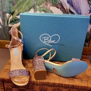 Blue by Betsey Johnson Purple Sparkle Heels